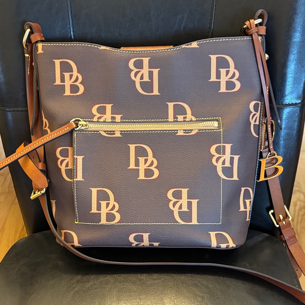Dooney & Bourke Monogram Brown Tomorrow Ridley Crossbody Bag